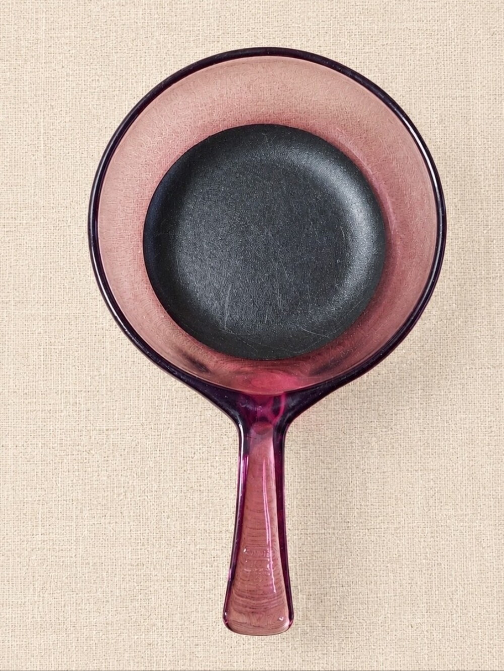 Vintage Corning Visions Cranberry 6" Nonstick Skillet Fry Pan USA SilverStone
